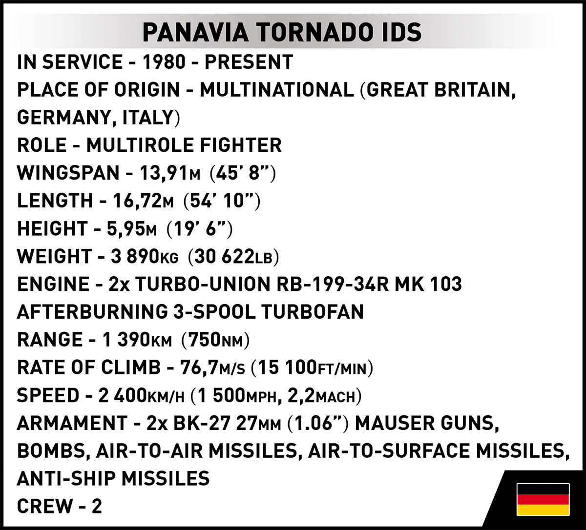 Cobi 5853 Panavia Tornado IDS